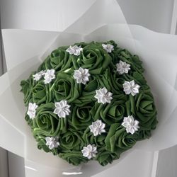 Forever Flower Styrofoam Bouquet - 24 Regular Flowers w/ 10 Minis