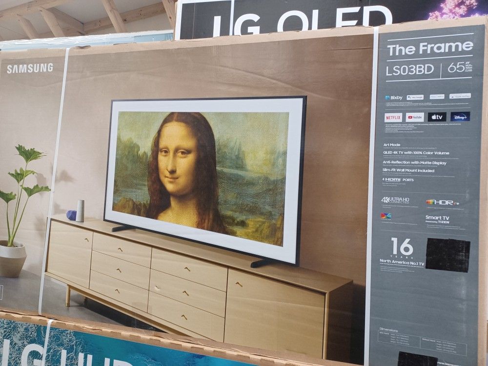 65" Screen QLED Frame TV By Samsung. 2022. QN65LS03BDFXZA No Wallmount Inc