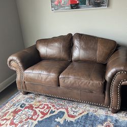 Designer Loveseat And Reclining Chair Combo