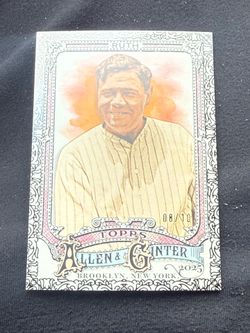 Babe Ruth Allen & Ginter 2025 black foil 8/10 card