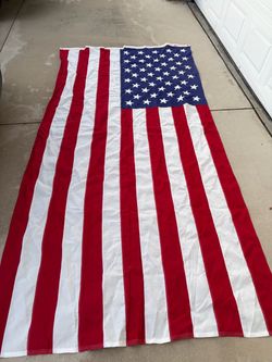 Valley Forge BEST USA Flag 5x9.5 Ft Cotton Embroidered Stars Sewn Burial Size