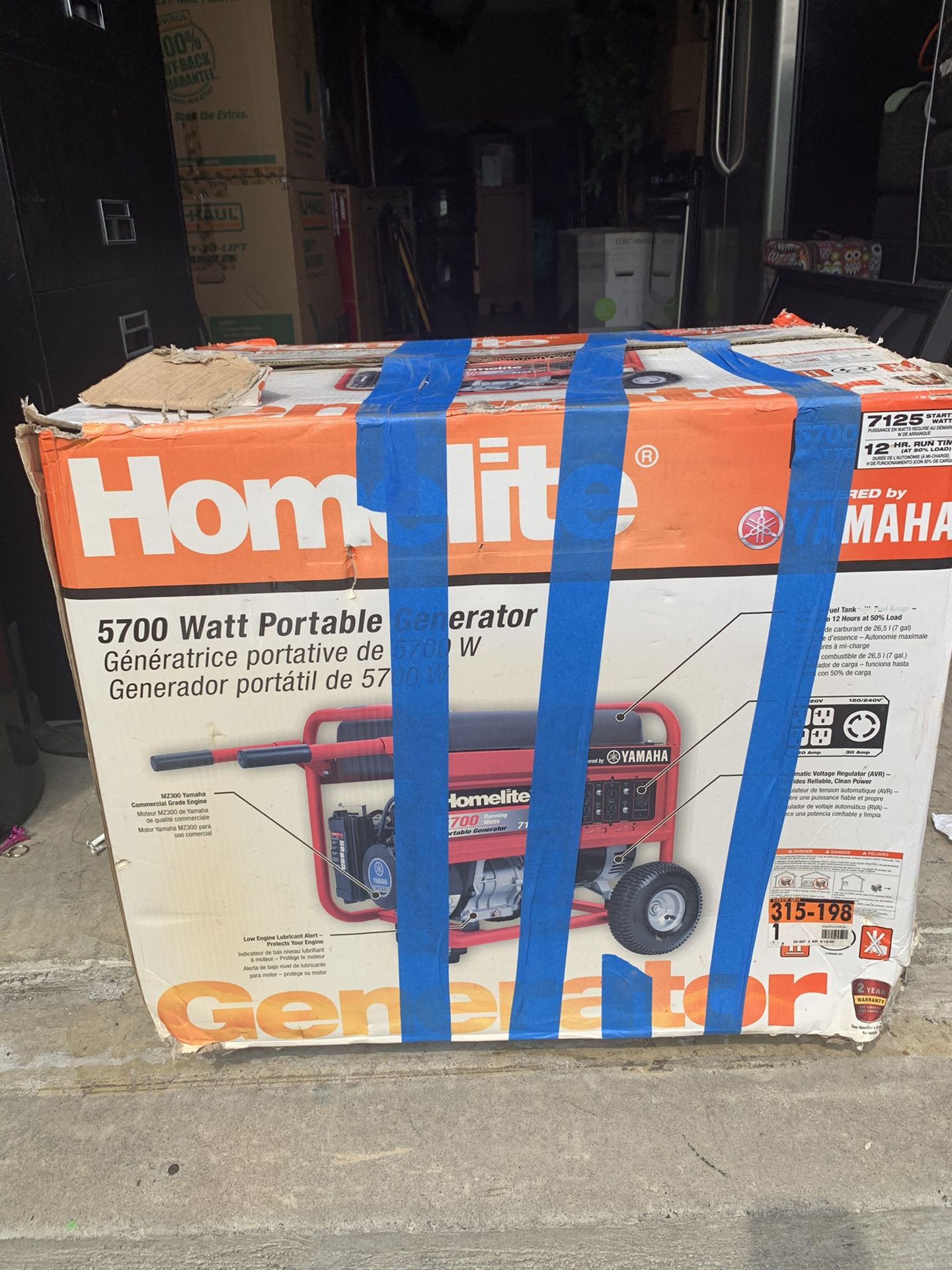 Homelite 5,700-Watt Gasoline Powered Portable Generator