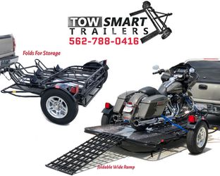 Motorcycle trailer Folds up for storage