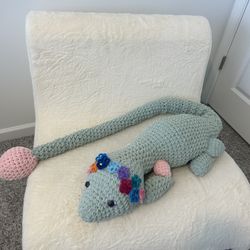 Oversized Crochet Gecko (5+ ft long)