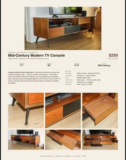 Mid century tv console