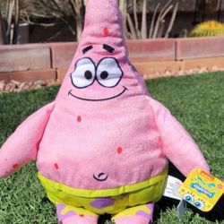 Nickelodeon Spongebob Squarepants SOFT PATRICK 11" Plush STUFFED ANIMAL Toy NWT