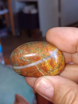 MULTI  JASPER WITH CRYSTAL VEIN.