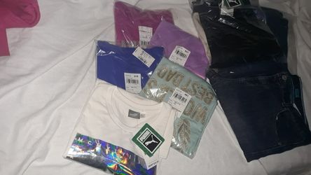 Girl brand new clothes.