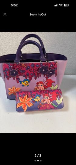 Little mermaid bag and wallet set