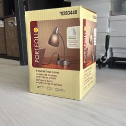 Portfolio 2-Outlet Desk Lamp 