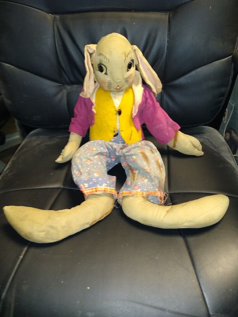 1943 Georgene Averill, "Uncle WIGGILY" cloth doll with original clothing

