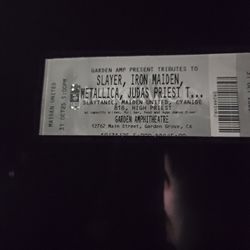 SlAYER IRON MAIDEN ,METALLICA,JUDAS PRIEST T,SLAYTANIC,MAIDEN UNITED,CYANIDE ,818,HIGH PRIEST  TICKETS