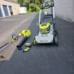 Ryobi 40V Battery Lawn Mower and Combo Kit.