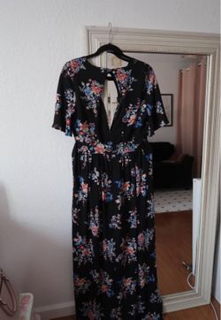 Floral Romper with half skirt dress 