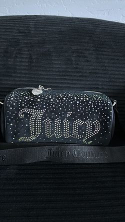 Juicy Couture velvet rhinestone barrel purse