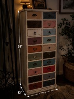 Vintage Multi-Drawer Storage Cabinet