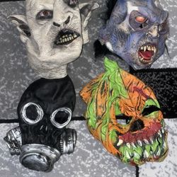 4 Halloween Latex Masks
