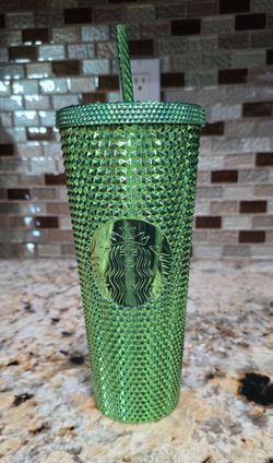 Starbucks Metallic Green Studded Tumbler.