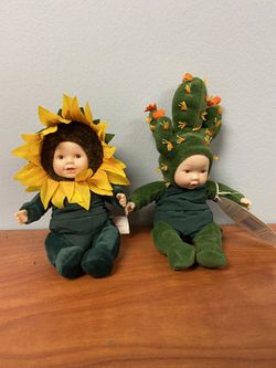 Anne Geddes Sunflower Cactus Dolls
