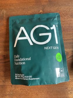 Unopened, new bag of AG1