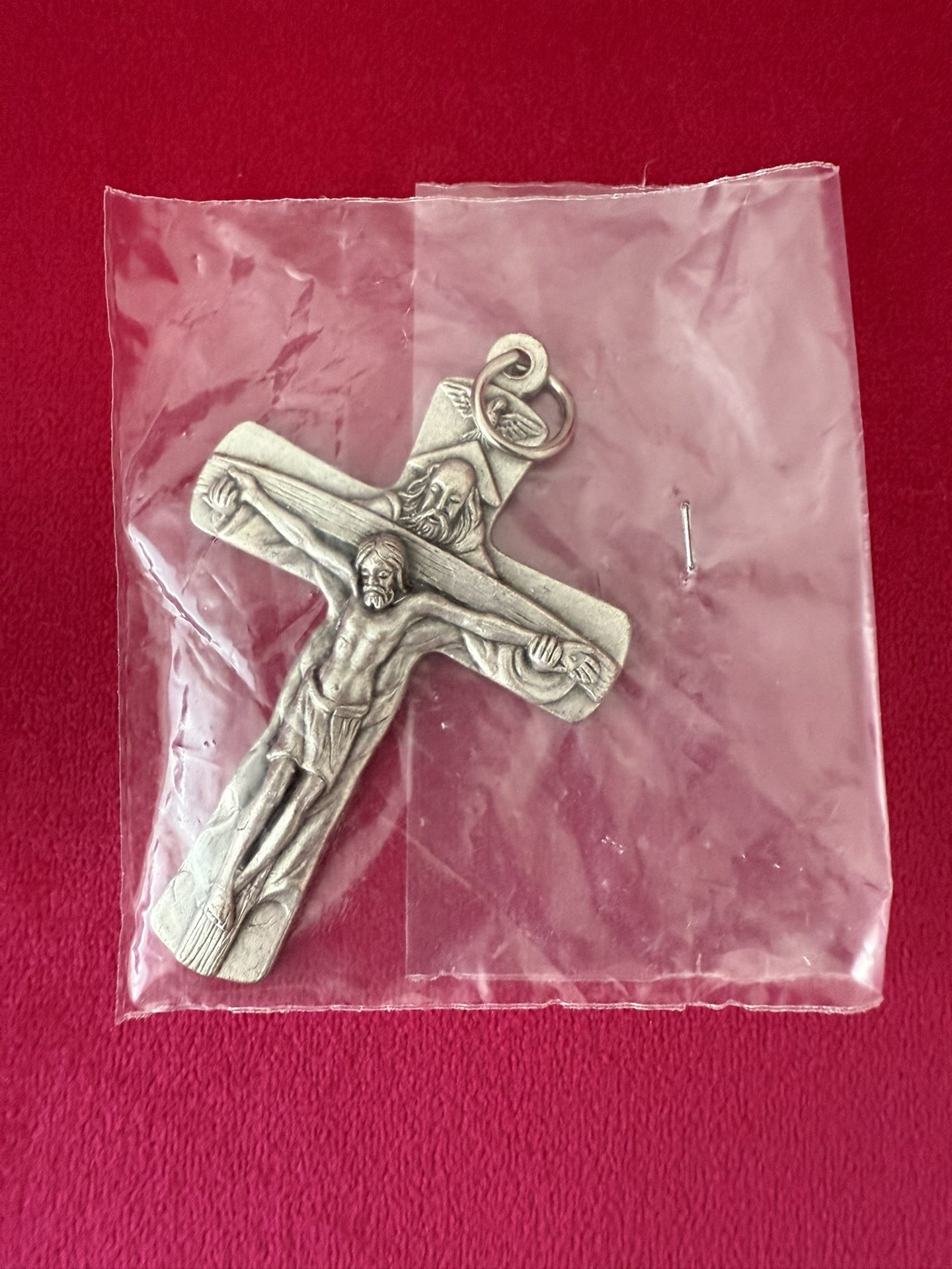 Cross Crucifix Silver Metal Pendant