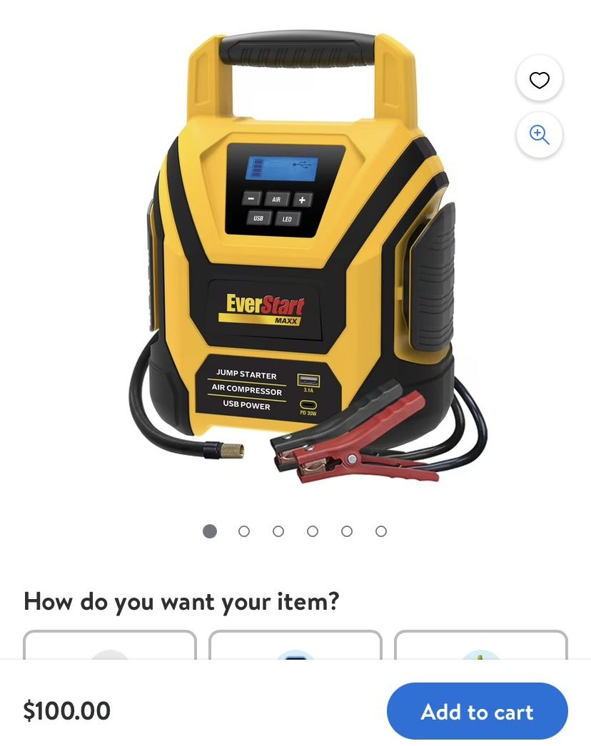EverStart EverStart 1600 Amp Lithium Jump Starter with Air Compressor