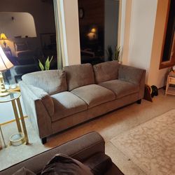 Taupe, 3 cushion Couch