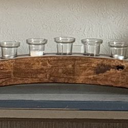 All Wood Candle Holder