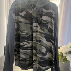 Cotton On Camo Button Up Shirt 