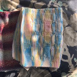 4 New Crotched Baby Blankets.
