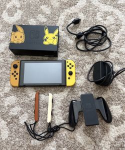 Nintendo switch console let’s go pikachu eevee edition