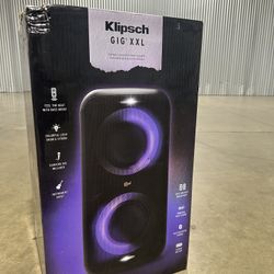 Klipsch GIG XXL Portable Rechargeable Bluetooth LED Party Speaker w/ Microphone