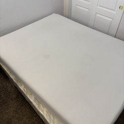 Queen Bed + Box Spring + Metal Frame