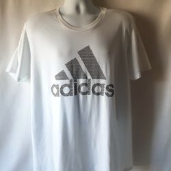 Adidas men's white sleeve graphic t-shirt size XL