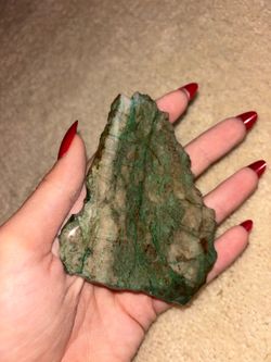 chrysocolla green polished display slab
