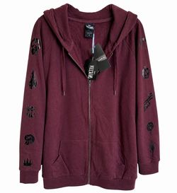 Torrid Disney Villains Evil Witches Hoodie 3 3X Burgundy Zip Up Plus Size NWT