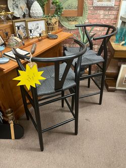 Sale… Pair of Black Counter Bar Stools