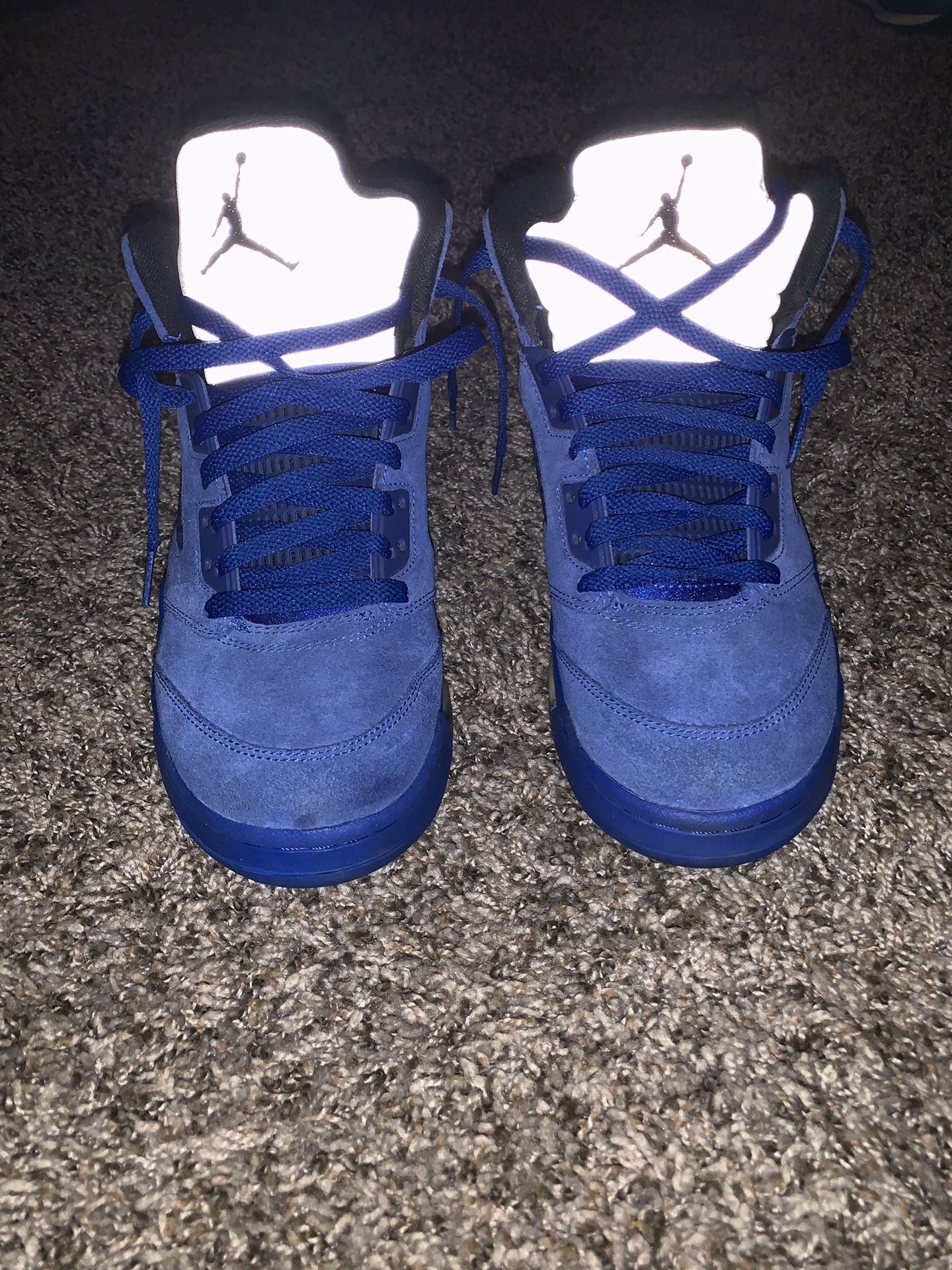 Blue retro Jordan 5s