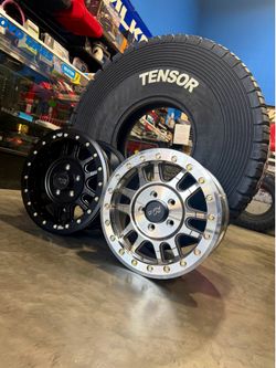 Super-Sale on 15x7 Dirtylife Beadlock wheels & 33x10-15 TENSOR DSR TIRES FOR CAN AM 4 lug & POLARIS Kawasaki speed UTV Segway CFMOTO 5 lug SXS (We Fin