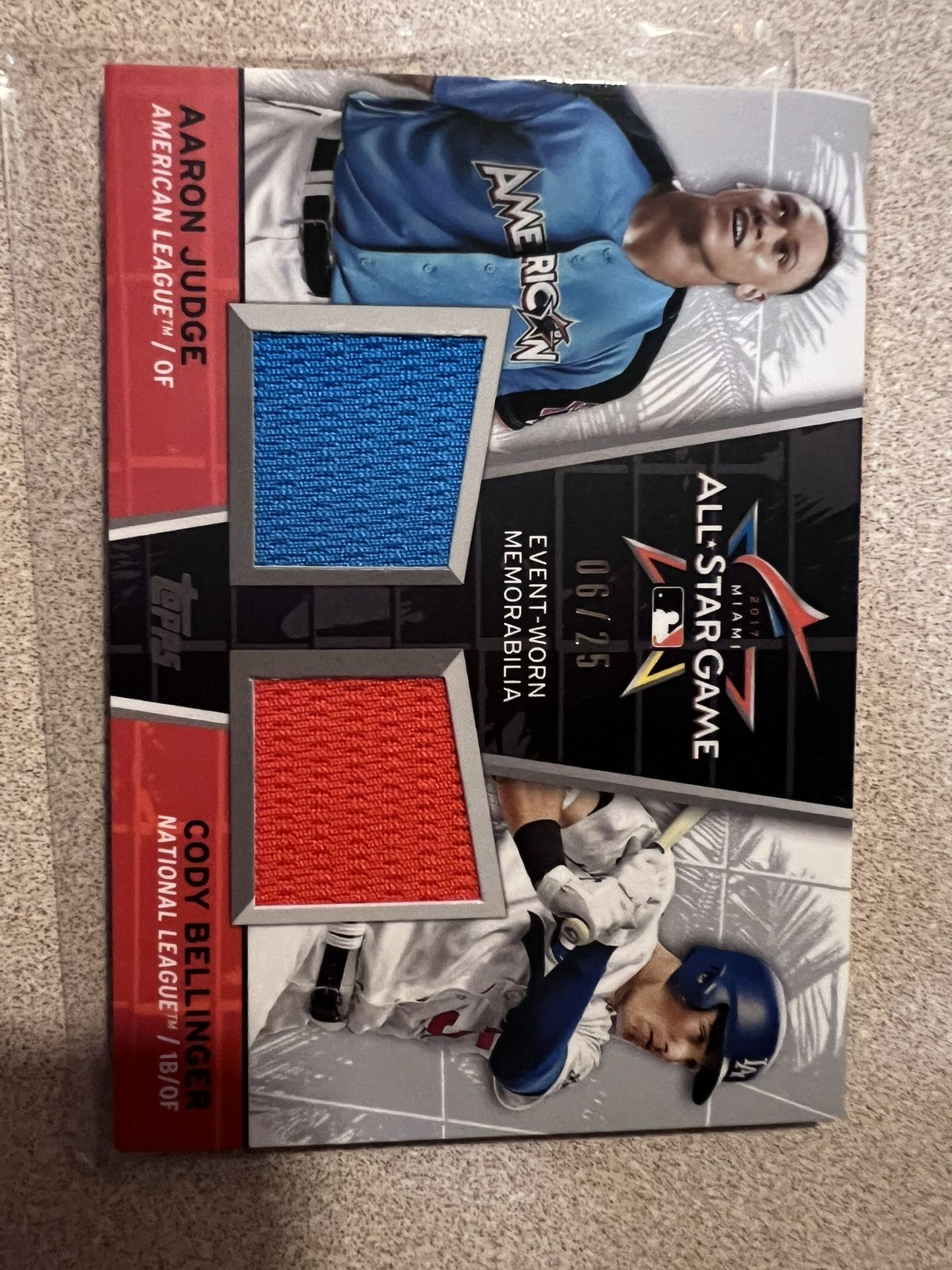Aron Judge Cody bellinger Game Worn Jersey Stitch # Numbered 6 Of 25
