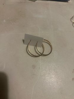 Gold hoops with rhinestones