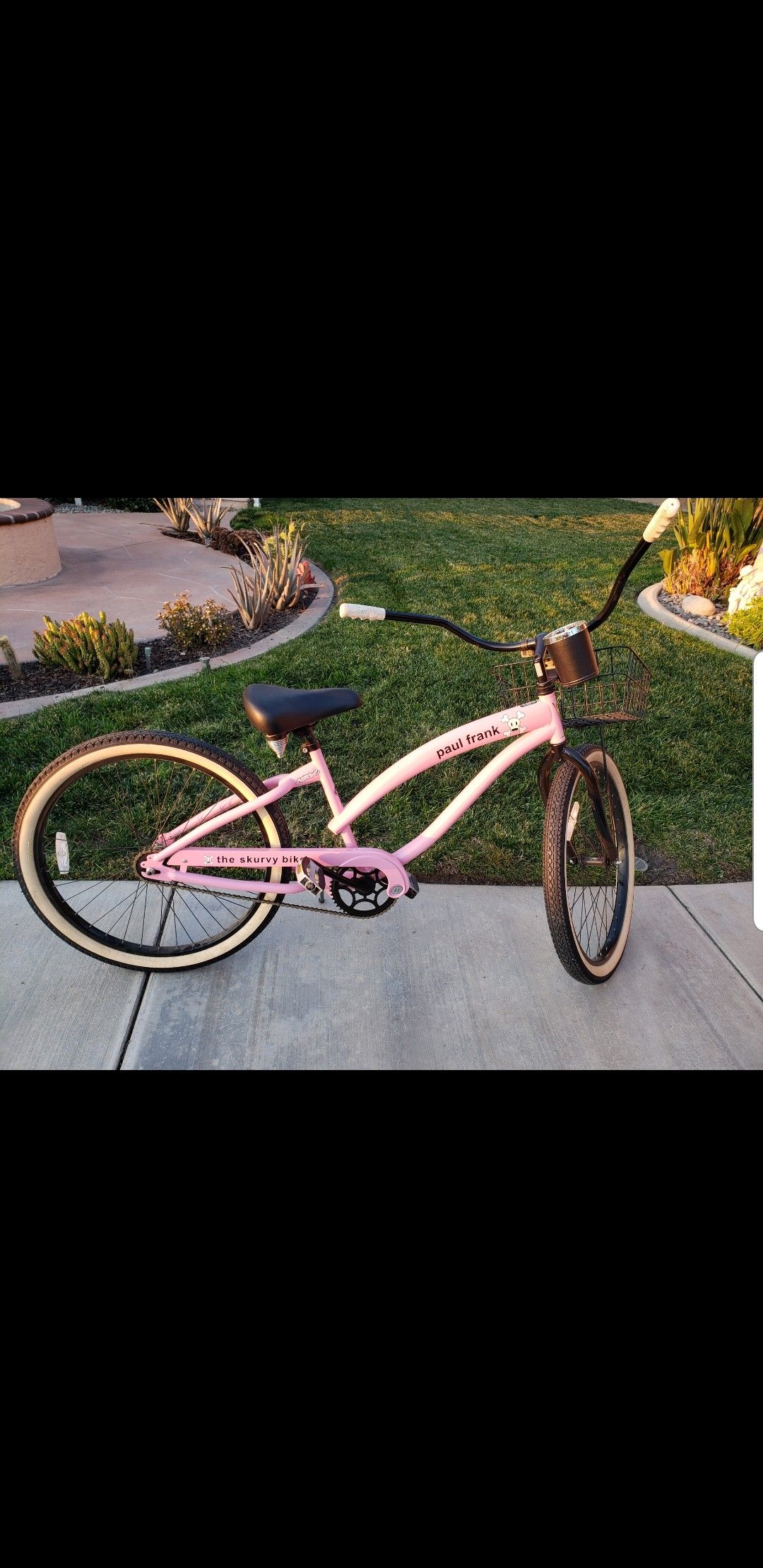 Pink Paul Frank Scurvy Beach Cruiser Bike, Nirve