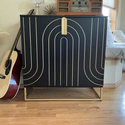Mid century Modern Buffet Table With Storage
