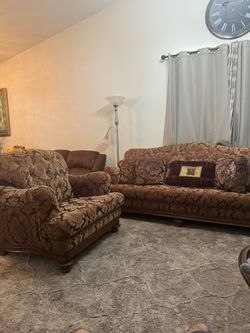 Antique Sofa And Loveseat Chair