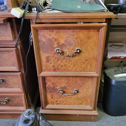 Two sets. Desk and filing cabnet.