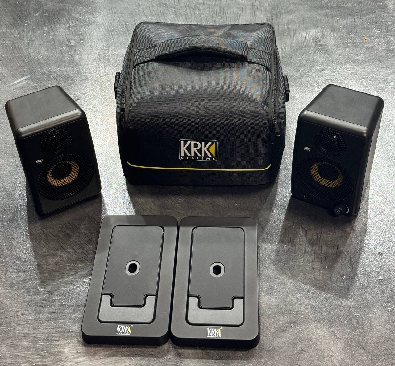 KRK GoAux 3 3-Inch 2-Way Portable Studio Monitor System w/ Bluetooth Bag