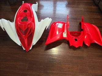 Yamaha Raptor 700 700R Set Of Plastics White And Red