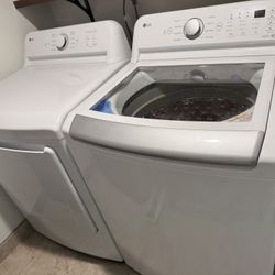 LG Top Load Washer And Gas Dryer 