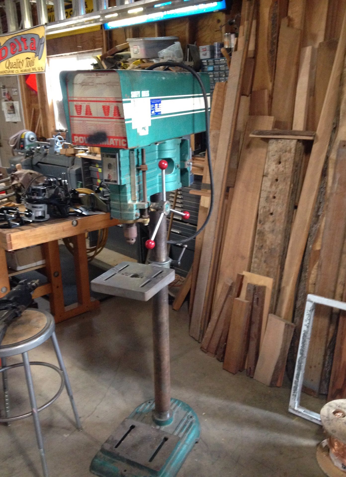 Powermatic 1150 drill press- single phase 115v