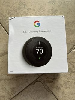 Google Nest Learning Thermostat - Programmable Smart Thermostat for Home - 3rd Generation- Works with Alexa - Black